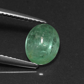 Esmeralda verde natural de 1,73 ct, corte óvalo, translúcido