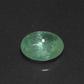 Esmeralda verde natural de 1,73 ct, corte óvalo, translúcido