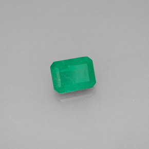 Esmeralda verde natural de 0,71 ct, corte esmeralda, SI-I1