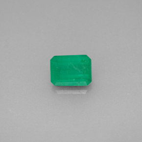Esmeralda verde natural de 0,71 ct, corte esmeralda, SI-I1
