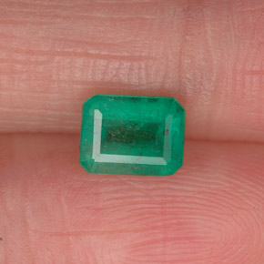 Esmeralda verde natural de 0,73 ct, corte esmeralda, SI-I1
