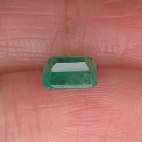 Esmeralda verde natural de 0,73 ct, corte esmeralda, SI-I1