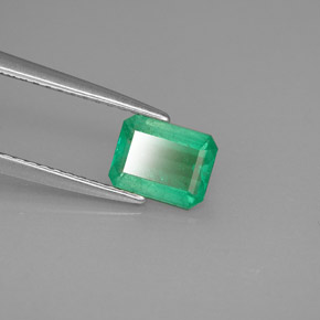 Esmeralda verde natural de 0,72 ct, corte esmeralda, SI-I1