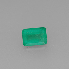 Esmeralda verde natural de 0,37 ct, corte esmeralda, SI-I1