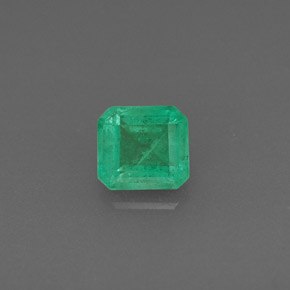 Esmeralda verde natural de 0,57 ct, corte esmeralda, SI-I1