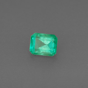 Esmeralda Verde natural de 0.42 ct, corte esmeralda, SI-I1