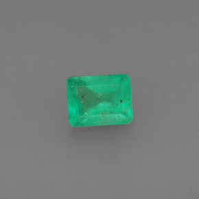 Esmeralda verde natural de 0,47 ct, corte esmeralda, SI-I1