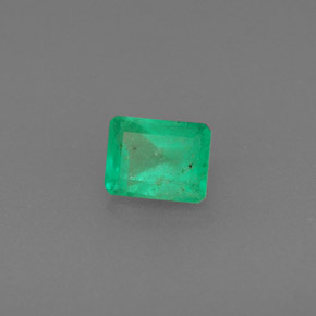 Esmeralda verde natural de 0,47 ct, corte esmeralda, SI-I1