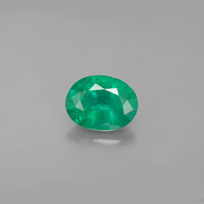 Esmeralda verde natural de 1,11 ct, corte óvalo, SI-I1