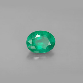Esmeralda verde natural de 1,11 ct, corte óvalo, SI-I1