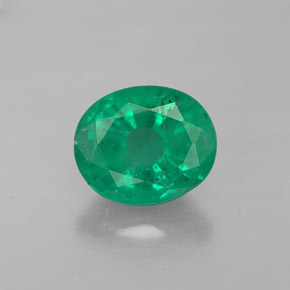 Esmeralda verde natural de 1,01 ct, corte óvalo, SI-I1