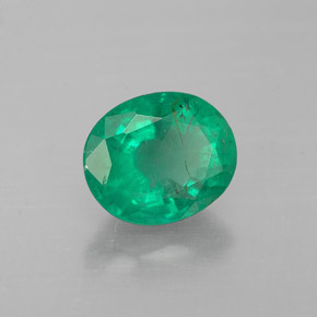 Esmeralda verde natural de 1,01 ct, corte óvalo, SI-I1