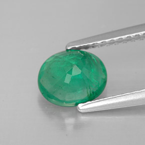 Esmeralda verde natural de 1,01 ct, corte óvalo, SI-I1