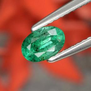 Esmeralda verde natural de 0,48 ct, corte óvalo, SI-I1