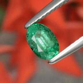 Esmeralda verde natural de 0,48 ct, corte óvalo, SI-I1