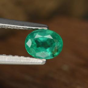 Esmeralda verde natural de 0,48 ct, corte óvalo, SI-I1