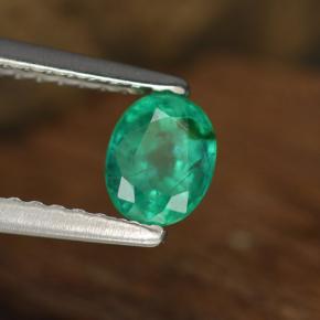 Esmeralda verde natural de 0,48 ct, corte óvalo, SI-I1