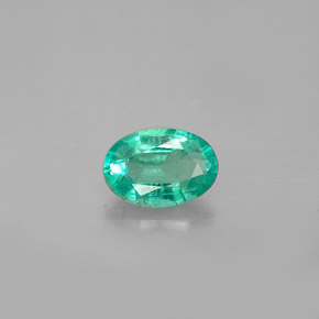 Esmeralda verde natural de 0,43 ct, corte óvalo, SI-I1