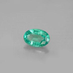 Esmeralda verde natural de 0,43 ct, corte óvalo, SI-I1