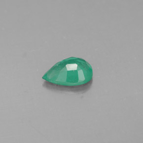 Esmeralda verde natural de 0,49 ct, en forma de pera, SI-I1