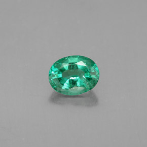 Esmeralda verde natural de 0,51 ct, corte óvalo, VS-SI