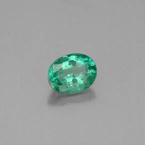 Esmeralda verde natural de 0,51 ct, corte óvalo, VS-SI
