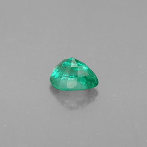 Esmeralda verde natural de 0,40 ct, en forma de pera, VS-SI