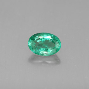Esmeralda verde natural de 0,49 ct, corte óvalo, SI