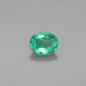 Esmeralda verde natural de 0,64 ct, corte óvalo, VS-SI
