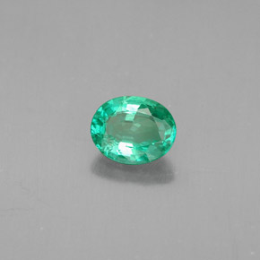 Esmeralda verde natural de 0,64 ct, corte óvalo, VS-SI