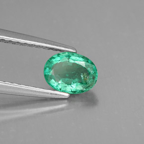 Esmeralda verde natural de 0,55 ct, corte óvalo, VS-SI