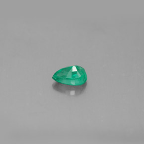 Esmeralda verde natural de 0,43 ct, en forma de pera, SI