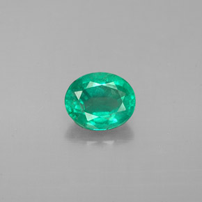 Esmeralda verde natural de 0,56 ct, corte óvalo, VS-SI