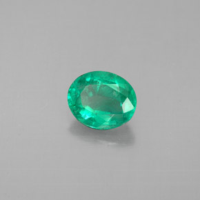 Esmeralda verde natural de 0,56 ct, corte óvalo, VS-SI