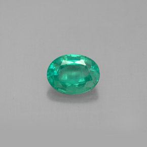 Esmeralda verde natural de 0,60 ct, corte óvalo, VS-SI