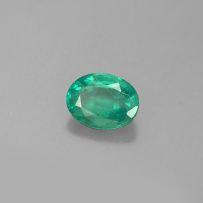 Esmeralda verde natural de 0,60 ct, corte óvalo, VS-SI