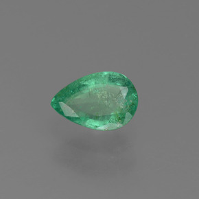 Esmeralda verde natural de 0,43 ct, en forma de pera, VS-SI