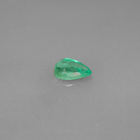 Esmeralda verde natural de 0,35 ct, en forma de pera, VS-SI