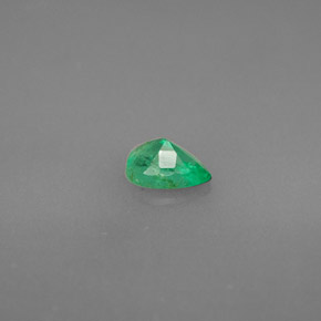 Esmeralda verde natural de 0,35 ct, en forma de pera, VS-SI