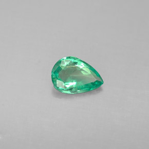Esmeralda verde natural de 0,28 ct, en forma de pera, VS-SI