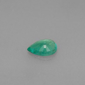 Esmeralda verde natural de 0,34 ct, en forma de pera, VS-SI