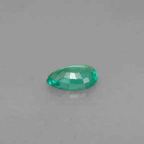 Esmeralda verde natural de 0,32 ct, en forma de pera, VS-SI
