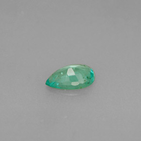 Esmeralda verde natural de 0,29 ct, en forma de pera, VS-SI