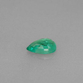Esmeralda verde natural de 0,34 ct, en forma de pera, VS-SI