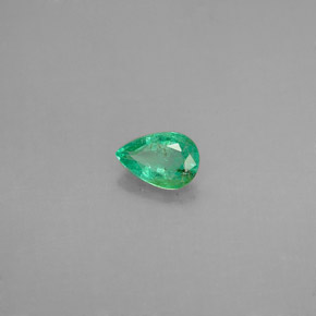 Esmeralda verde natural de 0,31 ct, en forma de pera, SI