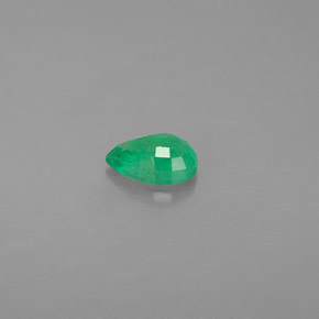 Esmeralda verde natural de 0,35 ct, en forma de pera, SI