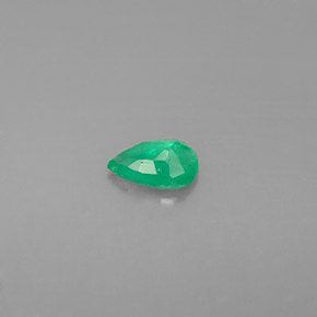 Esmeralda verde natural de 0,31 ct, en forma de pera, SI-I1