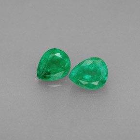 Gemas de esmeralda verde natural de  ct, en forma de pera, VS-SI