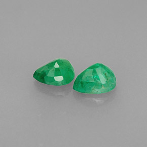 Gemas de esmeralda verde natural de  ct, en forma de pera, VS-SI