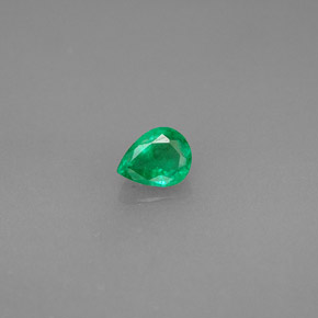 Esmeralda verde natural de 0,30 ct, en forma de pera, VS-SI